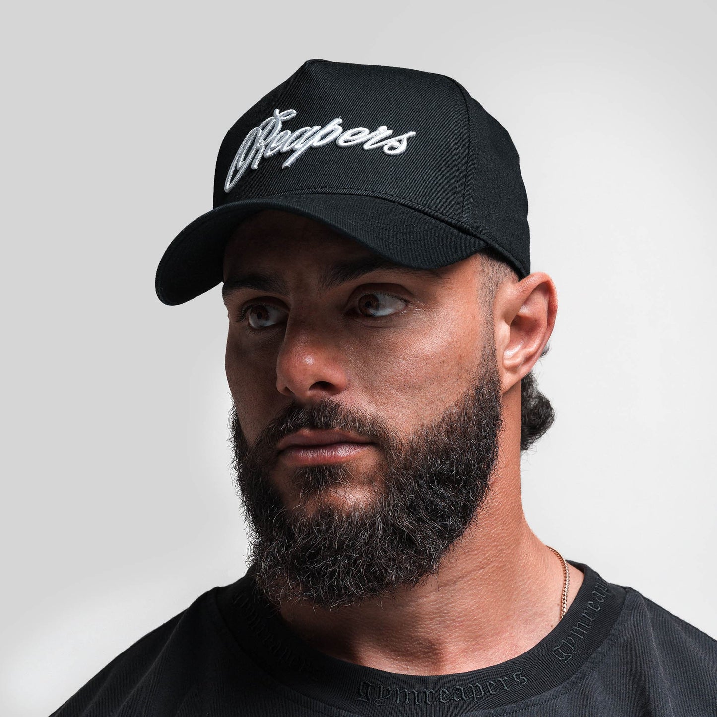 Reapers 5-Panel Cotton Hat - Black/White