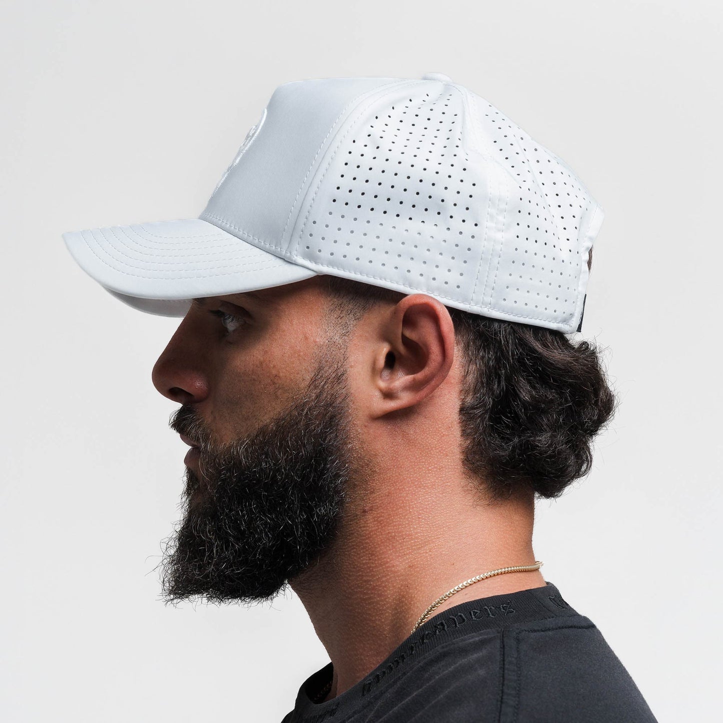 Hybrid Performance 5-Panel Hat - White/White