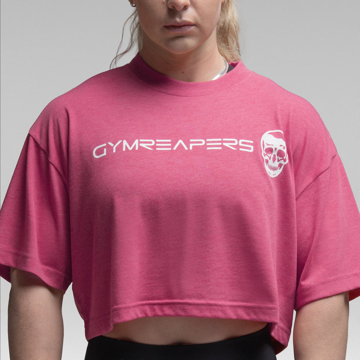 Active Tri-Blend Cropped Tee - Miami/White