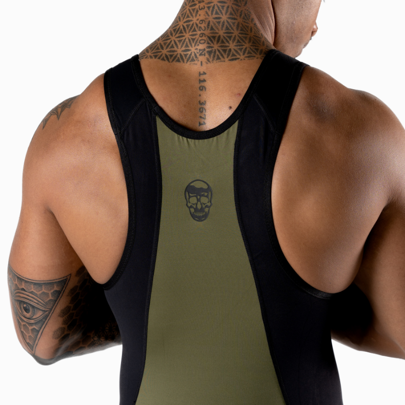 Apex Weightlifting Singlet - OD Green (IPF Approved)