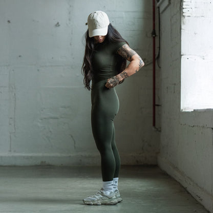 Axis Support Baby Tee - OD Green
