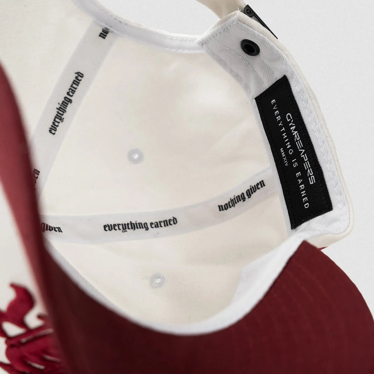 5-Panel Initial Hat - White/Maroon