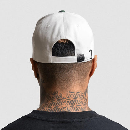 5-Panel Skull Hat - White/Green