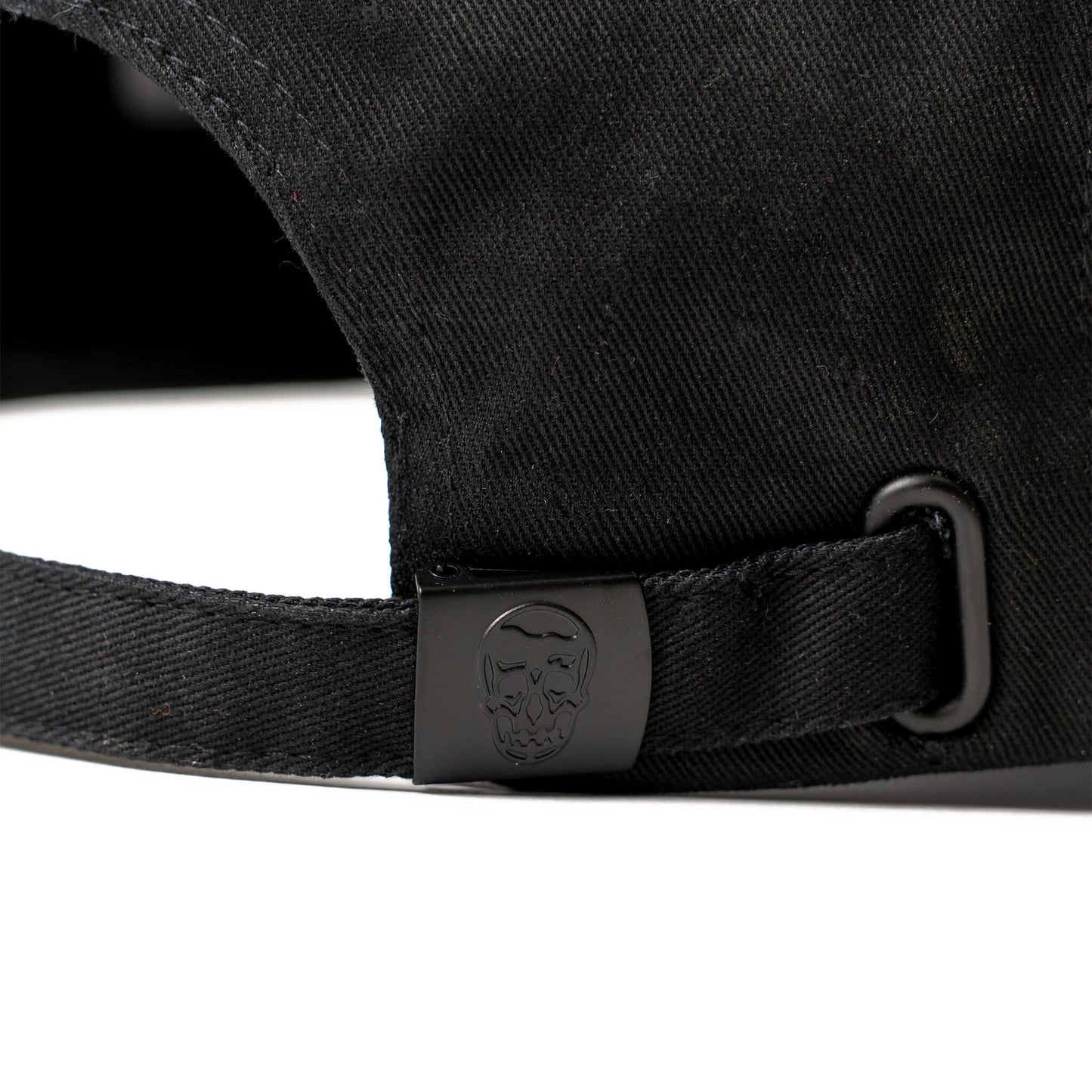 5-Panel Skull Hat - Black/Burgundy
