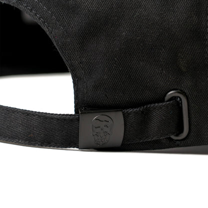5-Panel Skull Hat - Black/Burgundy