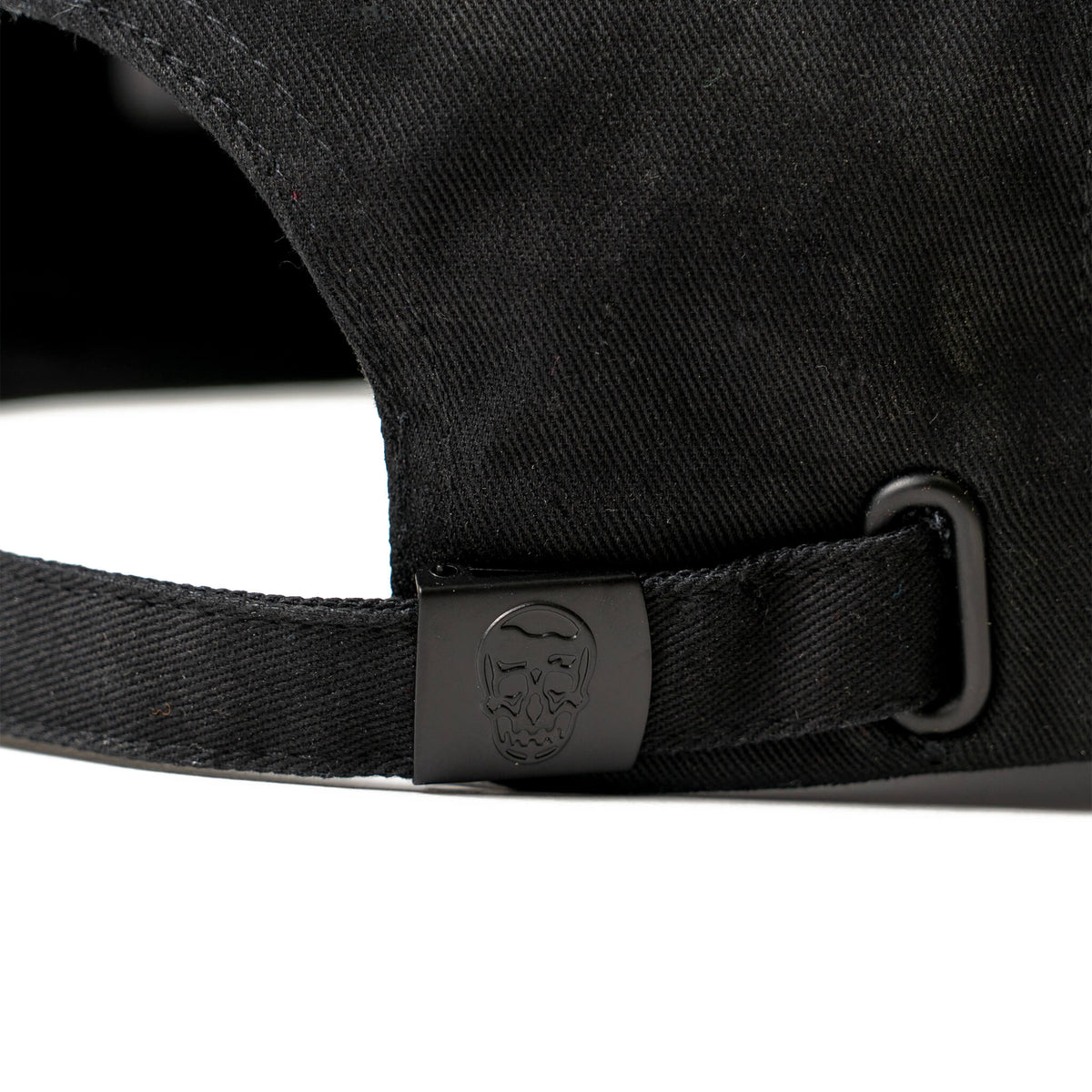 5-Panel Skull Hat - Black/White