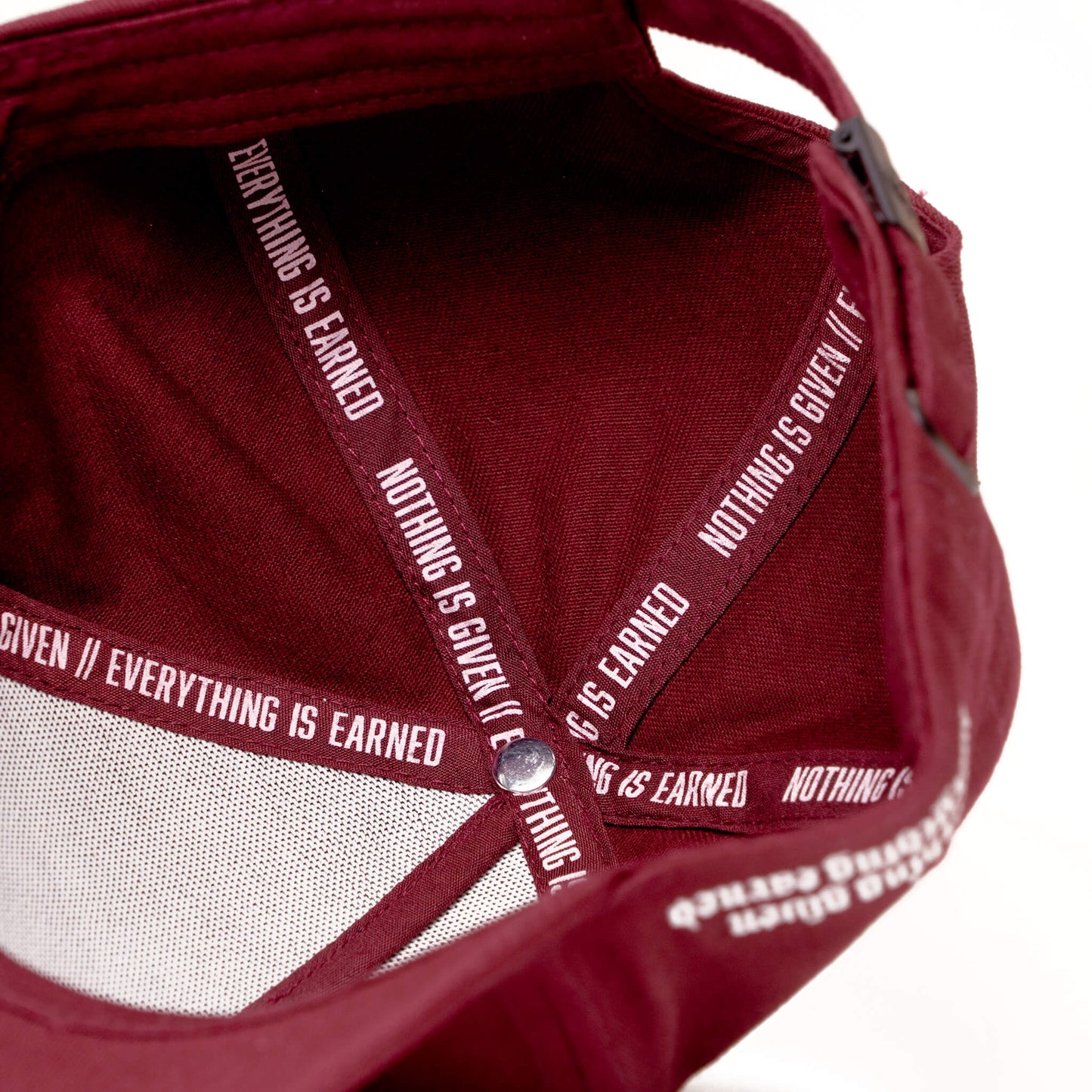 5-Panel Skull Hat - Burgundy