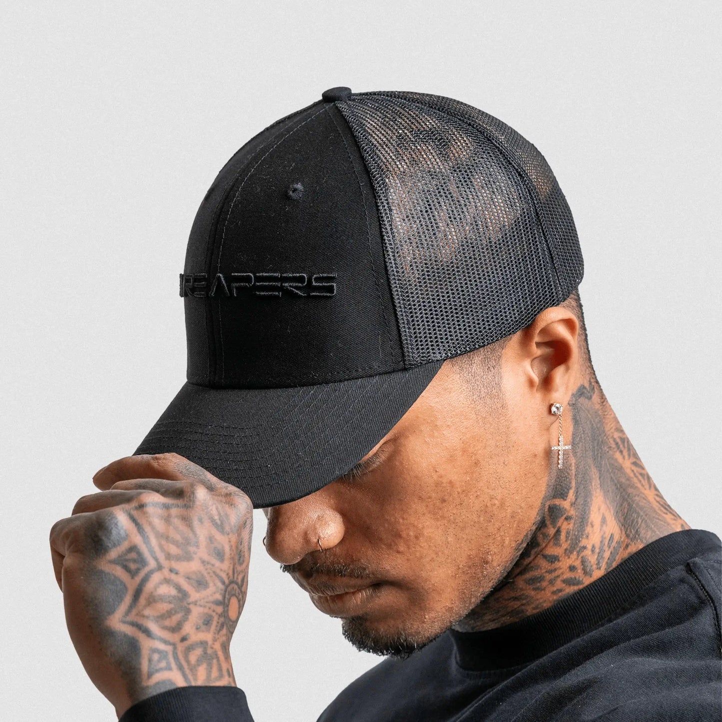 Gymreapers Core Trucker Hat - Black/Black