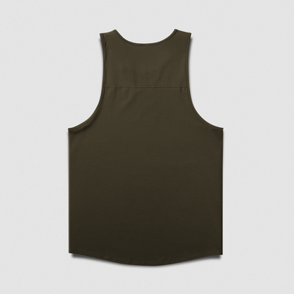 Axis Scoop Hem Tank - OD Green