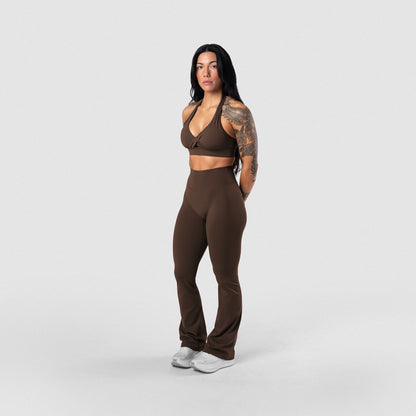 Axis Twisted Halter Bra - Brown