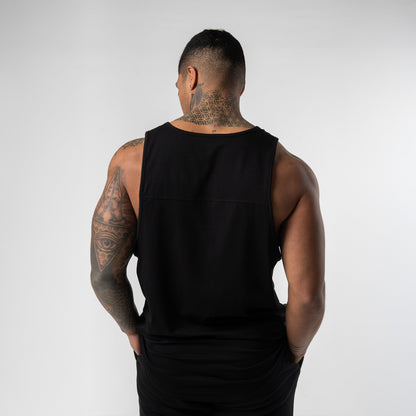 Axis Scoop Hem Tank - Black