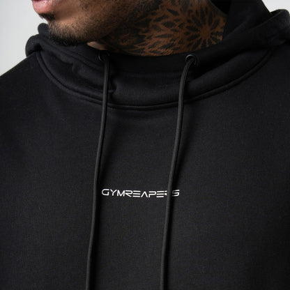 Axis Mockneck Hoodie - Black/White