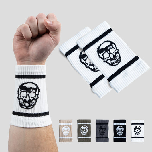 Skull Wrist Bands - White