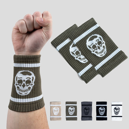 Skull Wrist Bands - OD Green
