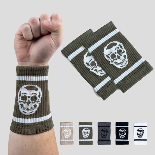 Skull Wrist Bands - OD Green