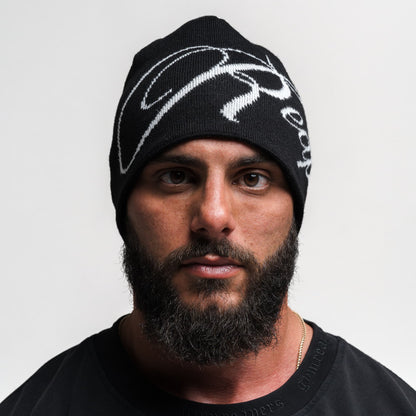 Reapers Skull Cap Beanie - Black/White