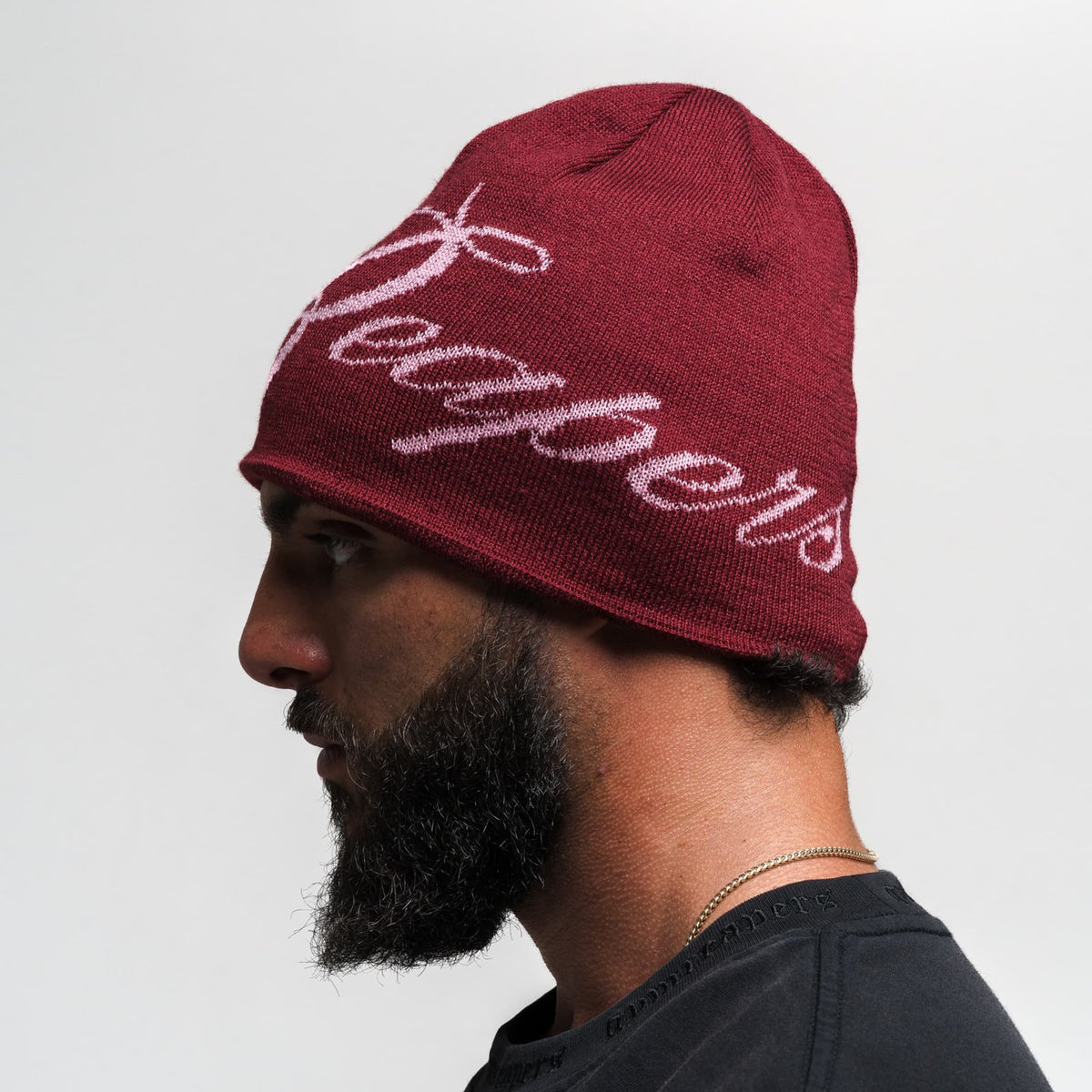 Reapers Skull Cap Beanie - Maroon/Pink