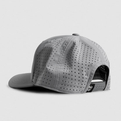 Hybrid Performance 5-Panel Hat - Gray/White