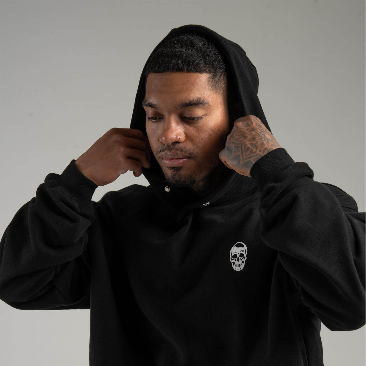 Heavyweight Hoodie - Black/White