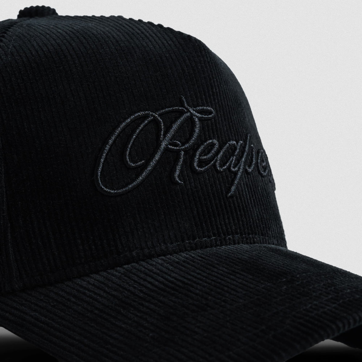 Corduroy Reapers 5-Panel Hat - Black/Black