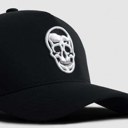 Hybrid Performance 5-Panel Hat - Black/White