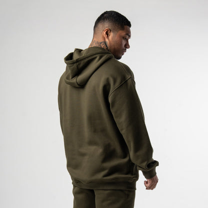 Axis Mockneck Hoodie - OD Green