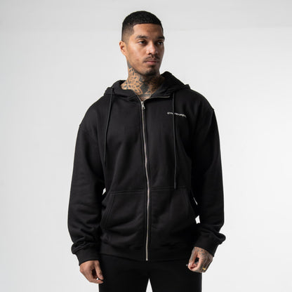 Axis Zip-Up Hoodie - Black/White