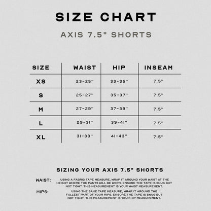 Axis 7.5" Shorts - Black