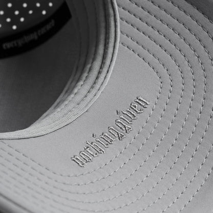 Hybrid Performance 5-Panel Hat - Gray/White