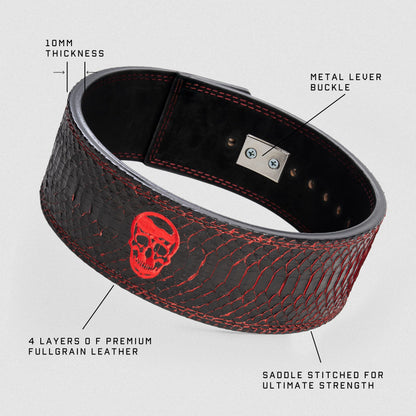 10MM Lever Belt - Blood Python