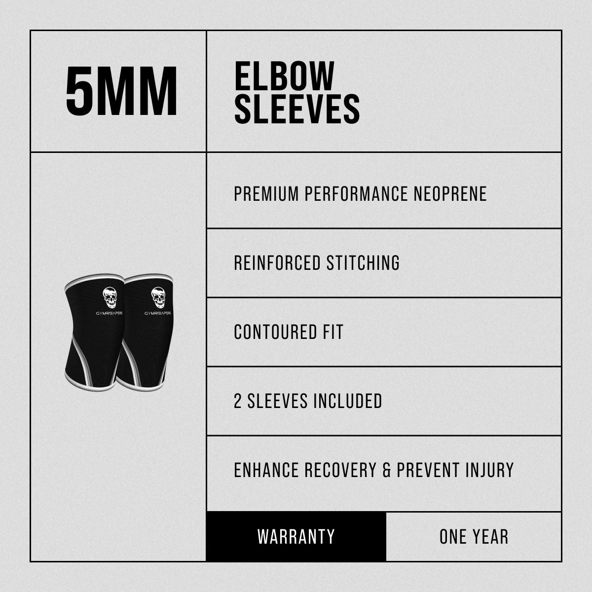 5MM Elbow Sleeves - Green