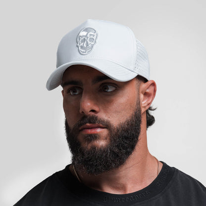 Hybrid Performance 5-Panel Hat - White/White