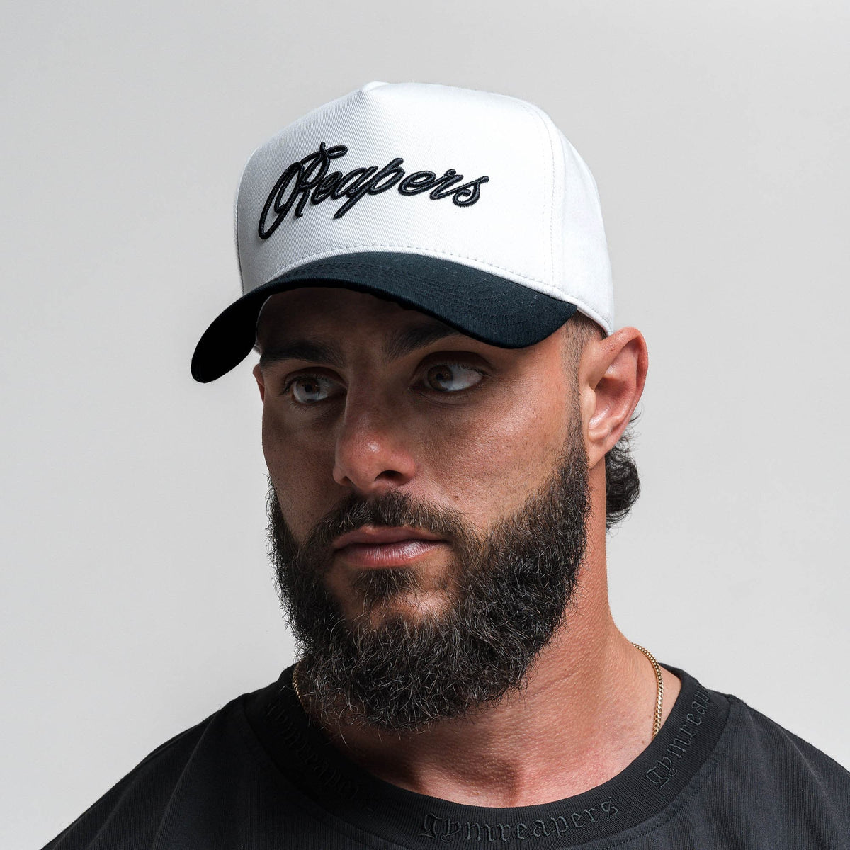 Reapers 5-Panel Cotton Hat - White/Black