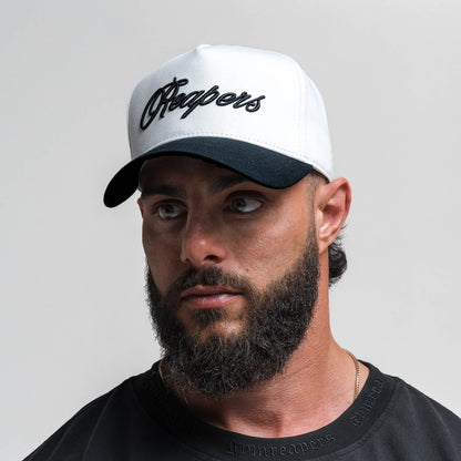 Reapers 5-Panel Cotton Hat - White/Black