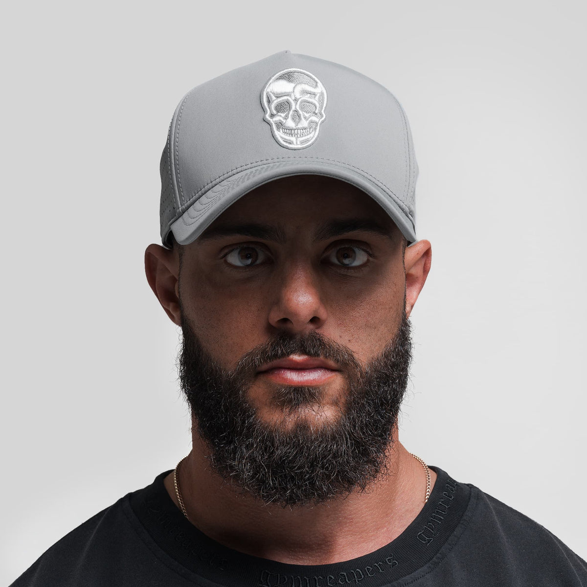 Hybrid Performance 5-Panel Hat - Gray/White