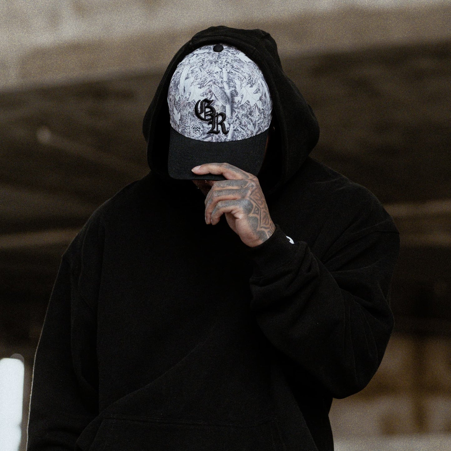 5-Panel Initial Trucker Hat - Camo