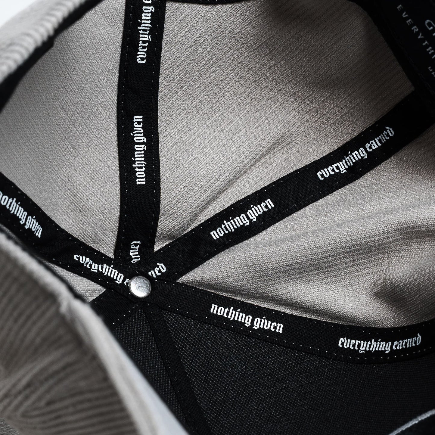 Corduroy Reapers 5-Panel Hat - Gray/White