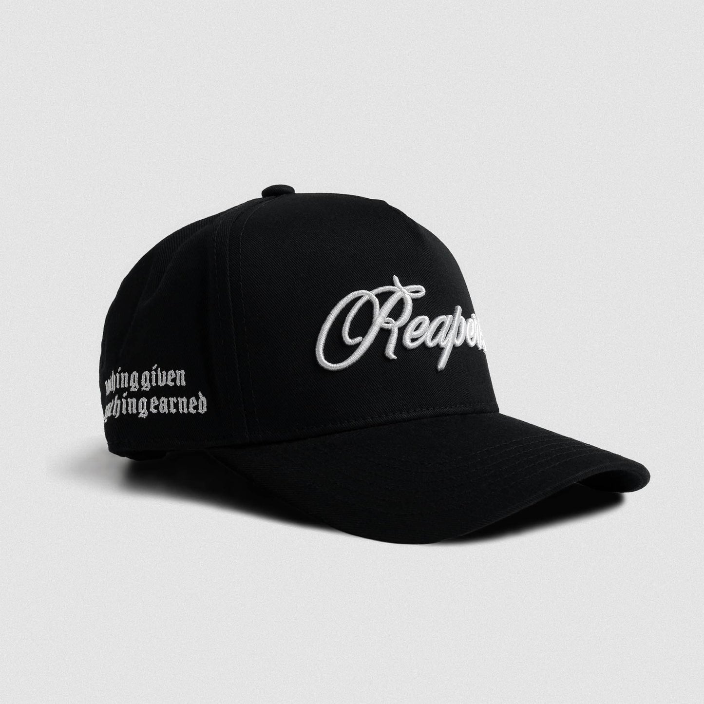 Reapers 5-Panel Cotton Hat - Black/White