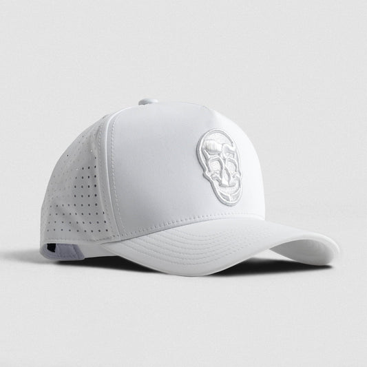 Hybrid Performance 5-Panel Hat - White/White