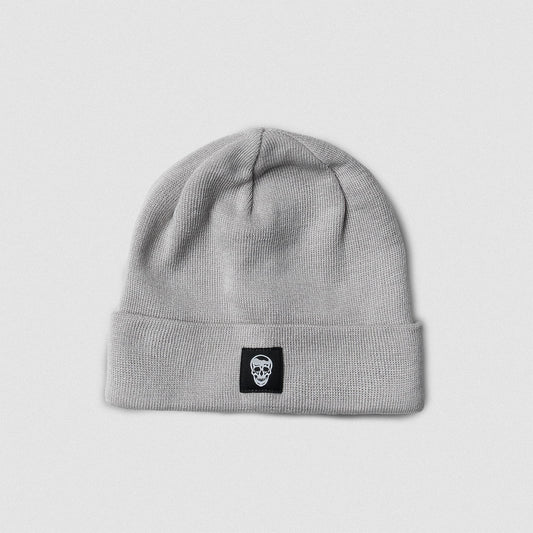 Skull Knit Cuff Beanie - Slate