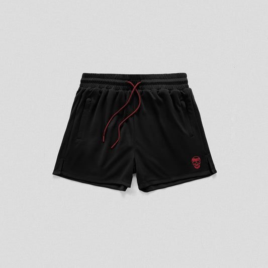 Core Skull Mesh Training Shorts - Black/Red