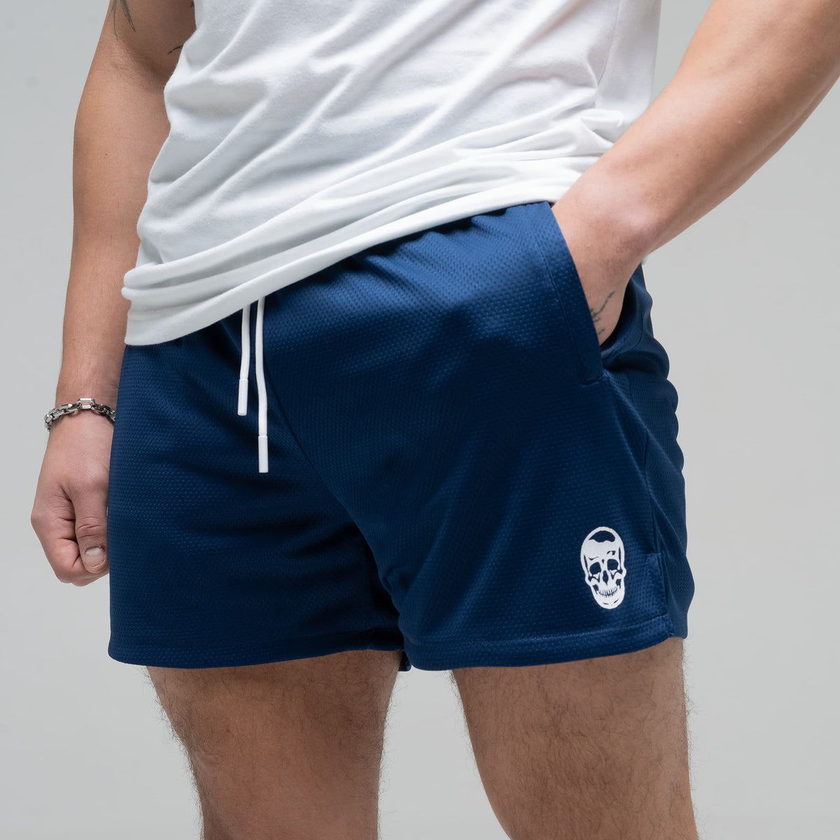 Core Skull Mesh Training Shorts - Royal Blue