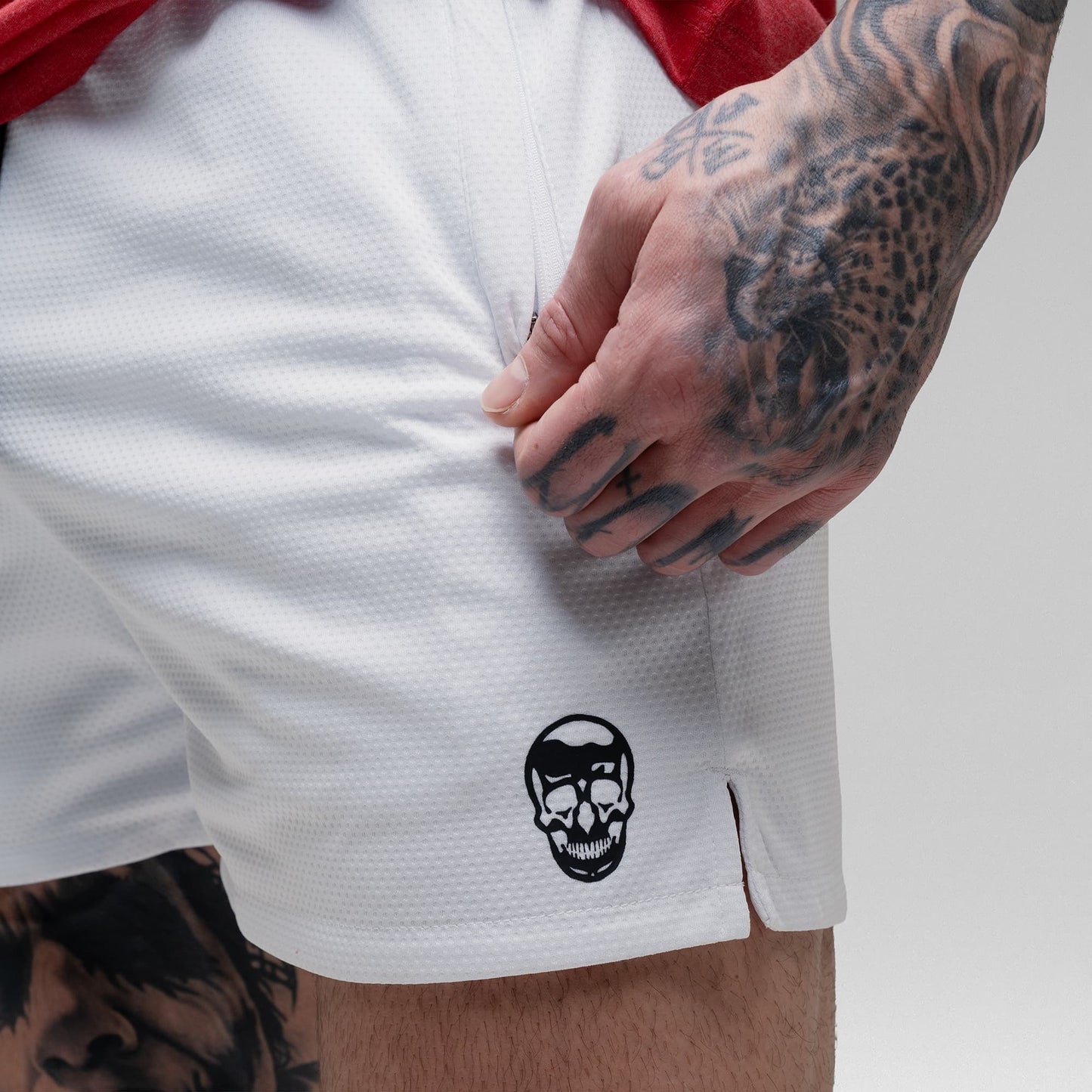 Core Skull Mesh Training Shorts - White