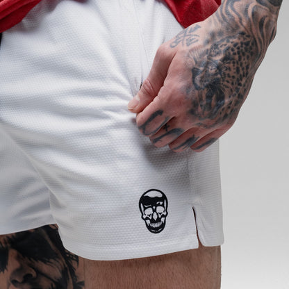 Core Skull Mesh Training Shorts - White