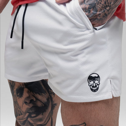 Core Skull Mesh Training Shorts - White