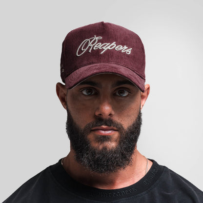 Corduroy Reapers 5-Panel Hat - Velvet/Tan