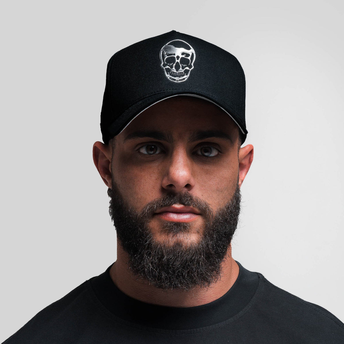 5-Panel Chrome Skull Hat