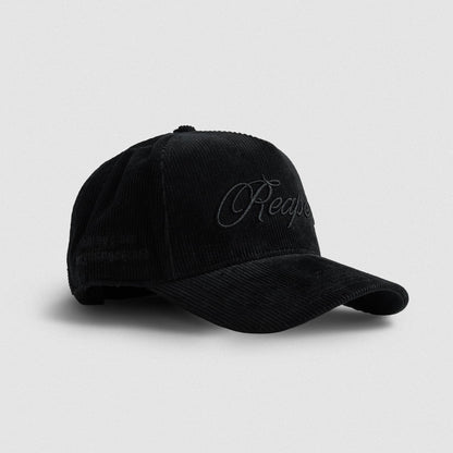Corduroy Reapers 5-Panel Hat - Black/Black