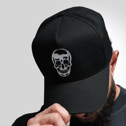 5-Panel Chrome Skull Hat