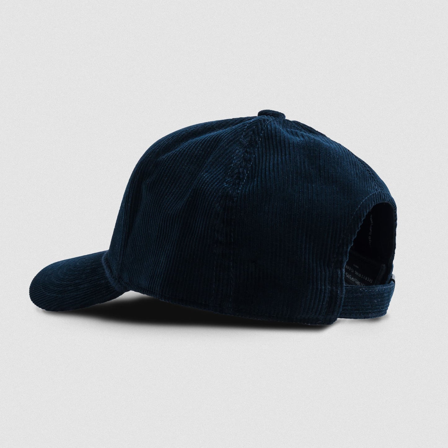 Corduroy 5-Panel Skull Hat - Navy/Cream